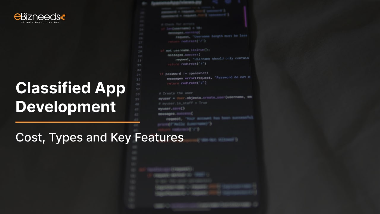 Classified App Development Cost and Key Features