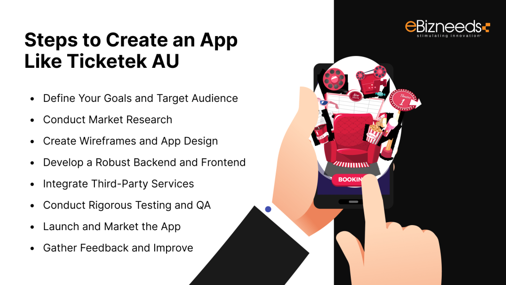 Steps to Create an App Like Ticketek AU