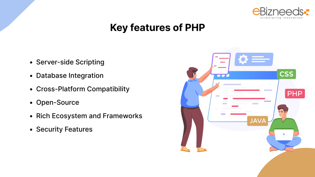 Key features of PHP 