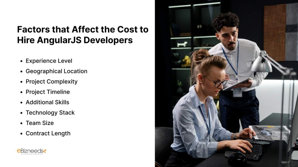 Factors that affect the cost to hire AngularJS developers