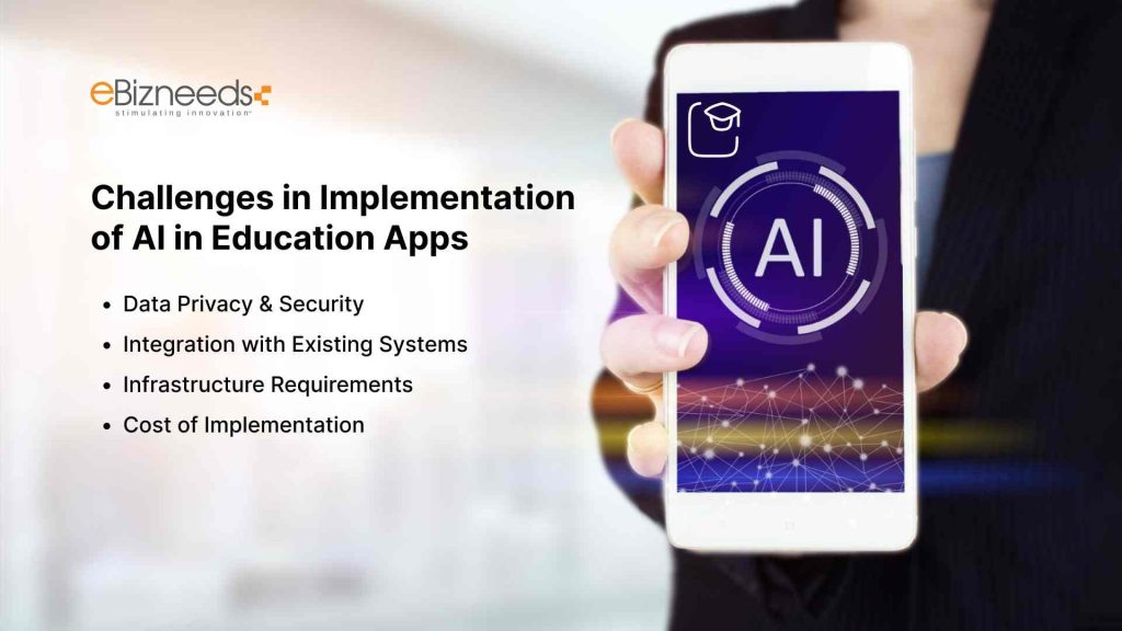 Challenges in Implementation of AI in education apps