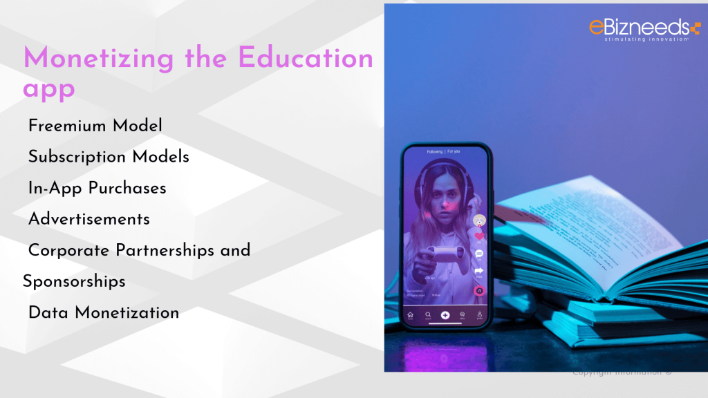 Monetizing the Education app