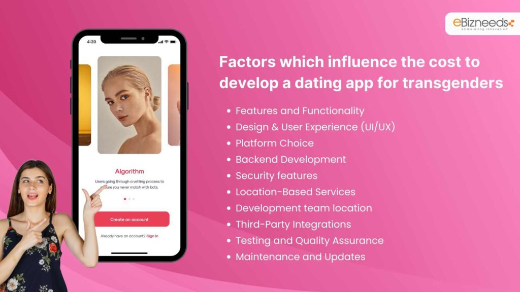 Factors which influence the Cost to Develop a Dating App for Transgenders