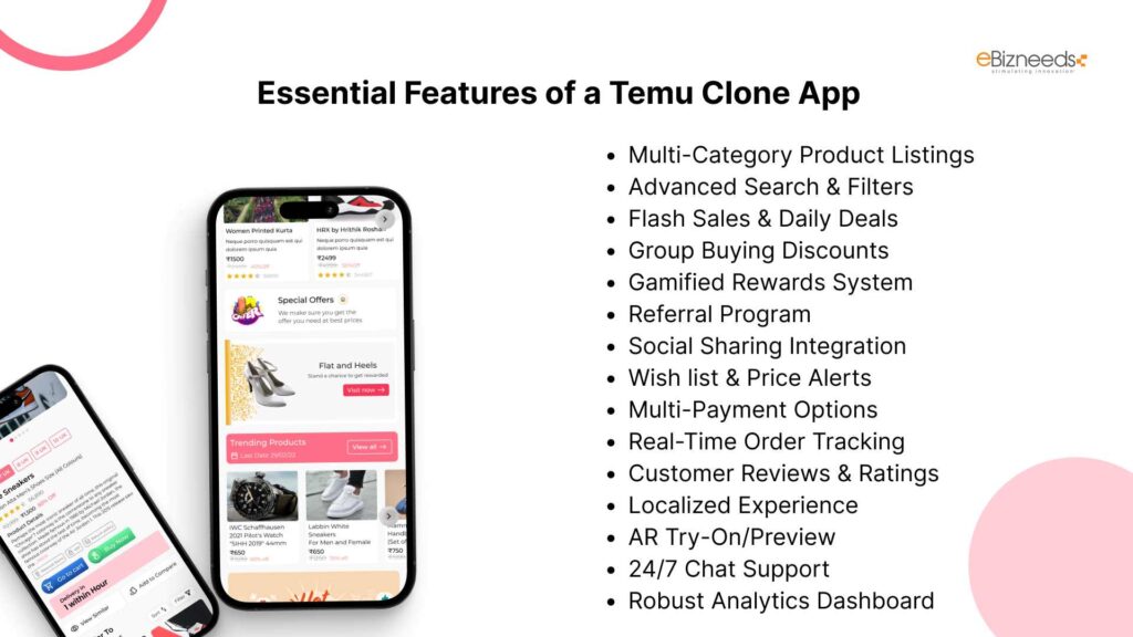 Essential Features of a Temu Clone App