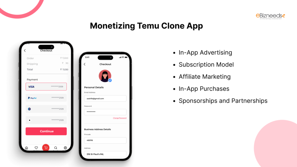 Monetizing Temu Clone App