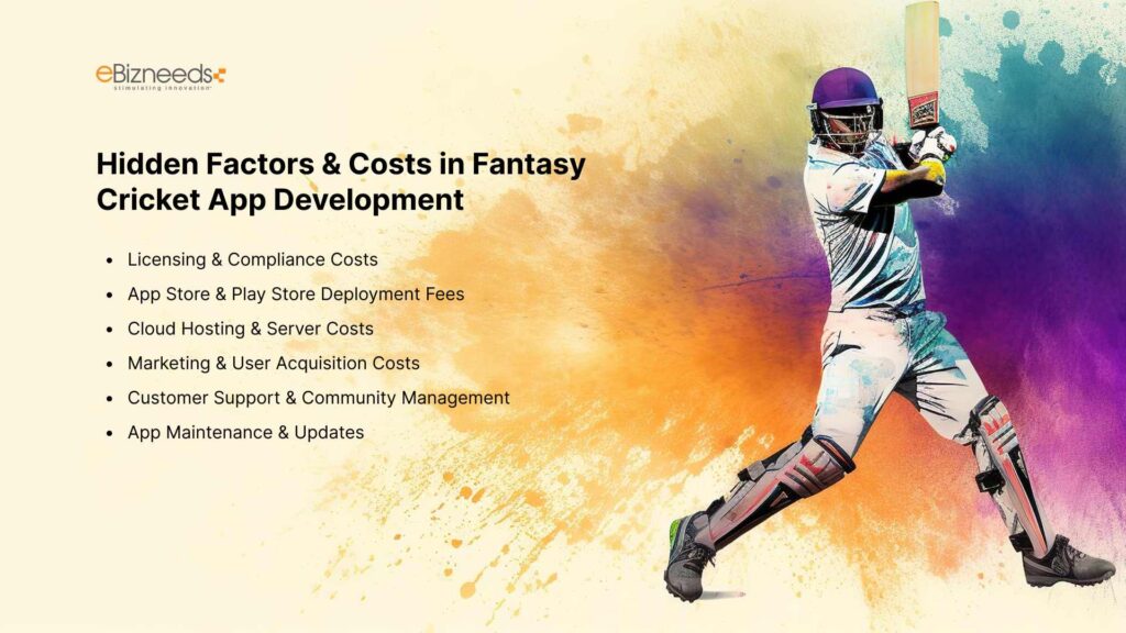 Hidden Factors & Costs in Fantasy Cricket App Development