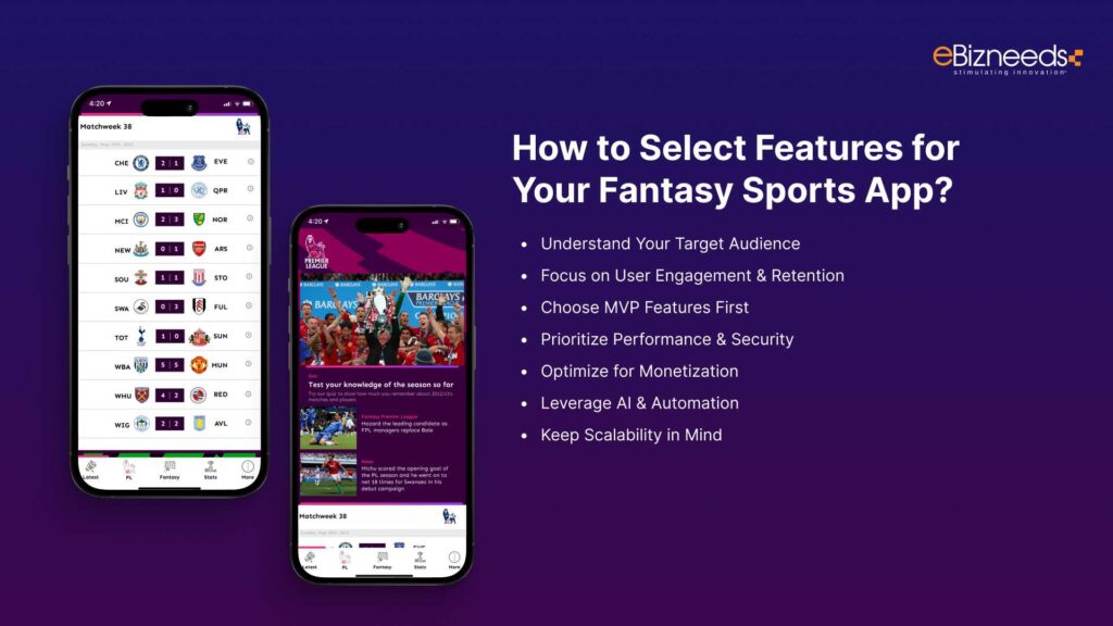 How to Select Features for Your Fantasy Sports App?