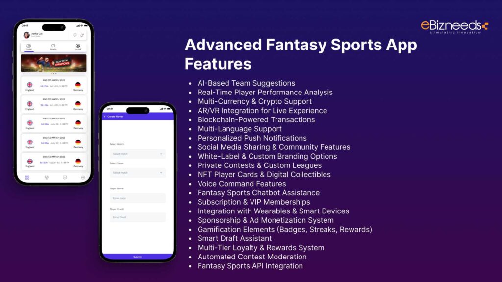 Advanced Fantasy Sports App Features